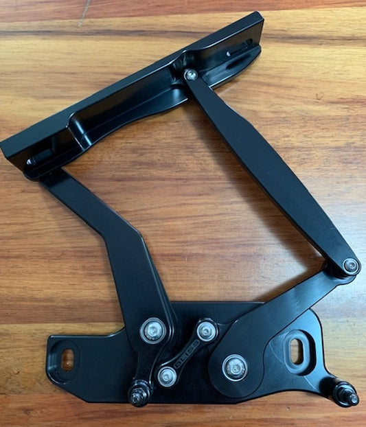 LH - UC HOLDEN BLACK ANODISED BILLET BONNET HINGES