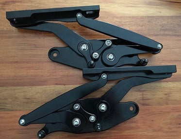 LC-LJ HOLDEN BLACK ANODISED BILLET BONNET HINGES