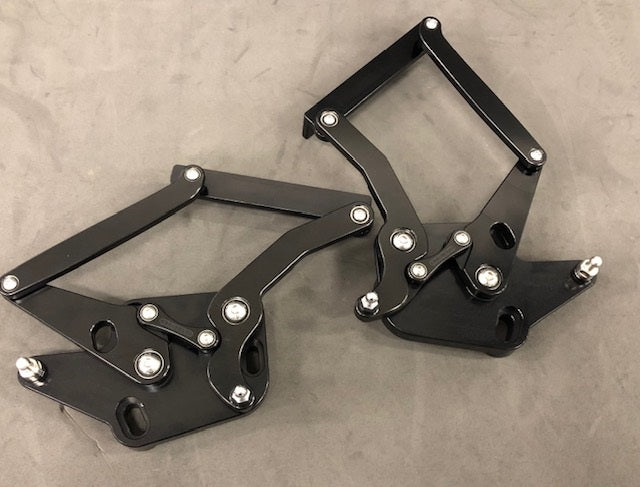 XM-XP FORD BLACK ANODISED BILLET BONNET HINGES