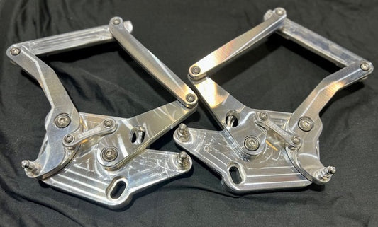 XM-XP FORD MACHINE FINISH BILLET BONNET HINGES