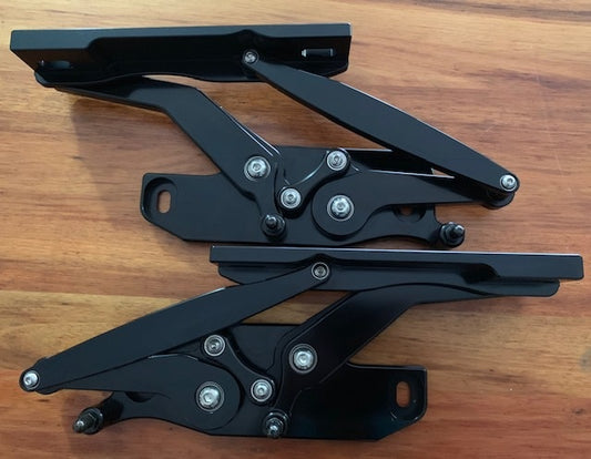 HQ-WB HOLDEN BLACK ANODISED BILLET BONNET HINGES